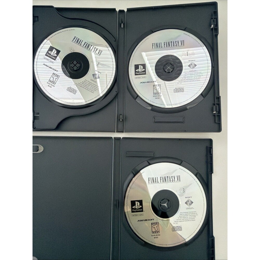 Final Fantasy VII 7 (Sony PlayStation 1, 1997) PS1 DISCS ONLY Tested